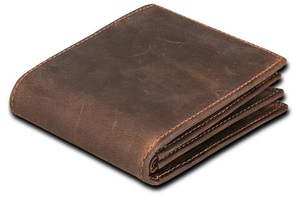 Portefeuille Bifold en Cuir Véritable Vintage de Haute Qualité Fait Main pour Hommes avec Fonctionnalité RFID, Motif Logo, Idéal pour les Voyages - Product Image 6