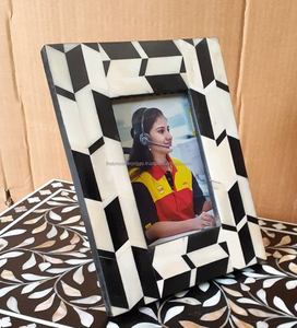 กรอบรูปไม้อะคาเซียกรอบรูปไม้แบบฝังลายดอกไม้ดีไซน์คลาสสิกสำหรับบ้านสำนักงานและบ้านไร่ - Product Image 5