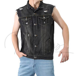 Veste en jean sans manches pour homme de haute qualité, style tendance, taille standard, fabriquée avec un bon matériau, veste en jean de la meilleure qualité pour homme - Product Image 6