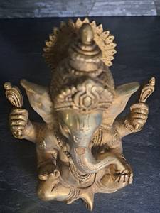 รูปปั้นพระพุทธรูปทองเหลืองขนาดใหญ่ |   เทพเจ้าแห่งโชคลาภแห่งฮินดู ของตกแต่งบ้านและวัด - Product Image 4