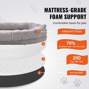 Lit pour chien XL imprimé, 72" x 48" x 10", mousse orthopédique, housse en velours PV lavable - Product Image 2