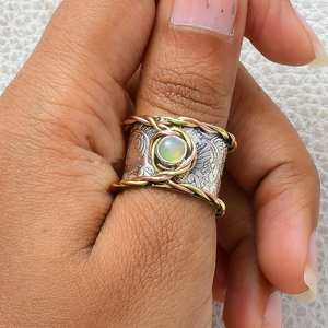 Natural Ethiopian <b>Opal</b> <b>Ring</b> 925 Sterling <b>Silver</b> Handmade <b>Ring</b> For Her/ Him - Product Image 1