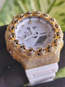 Reloj de Lujo para Hombre Starspire Jewels G SHO de Cuarzo ETA con Caja de Acero Inoxidable, Correa de Goma, Moissanita VVS Digital, Estilo Ejecutivo y Hip Hop - Product Image 4