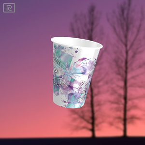 Tasses à café en papier recyclables de qualité alimentaire à mur unique jetables de 12oz pour cafés avec marque personnalisée - Product Image 6