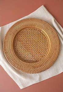 Plato de Vajilla de Ratán Premium con Logotipo Personalizado, Platos Base Tejidos a Mano, Salvamanteles de Paja para Hoteles de Lujo - Product Image 6