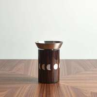 Premium Celestial Oud Bakhoor Burner Set Trio Wooden Sandalwood Cup Wiccan Altar Decor Aromatherapy Spring Summer Fall Tabletop
