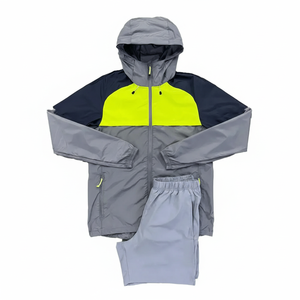 2026 Sustainable <b>Lightweight</b> Printed TrackSuit Breathable Nylon Zip Windbreaker <b>Jacket</b> Shorts Crinkle 2pc Streetwear <b>Running</b> Set - Product Image 1