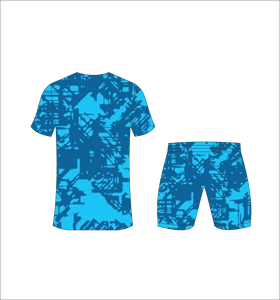 Conjunto de Camiseta y Pantalones Cortos de Fútbol Sublimados Ferocious para Hombre, Cuello en V, Absorbe la Humedad, Ropa Deportiva para Todas las Temporadas, Estampado de Camuflaje - Product Image 3