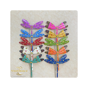 Jouet à gravité artisanal en bambou, motif libellule peinte, art populaire traditionnel, écologique, prix compétitif, couleur personnalisable, plusieurs tailles - Product Image 1