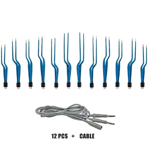 Pinces bipolaires à baïonnette avec embouts de 1 mm et 1,5 mm, lot de 12 pièces avec câble, certifiées CE - Product Image 1