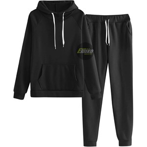 <b>Women</b> <b>Black</b> Hooded Tracksuit Set Long Sleeve Pullover Hoodie Jogger <b>Pants</b> Two Piece Casual Outfit Winter Tracksuit - Product Image 6