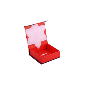 Boîte à bijoux en kraft rose bon marché en gros avec fermeture magnétique |   Emballage personnalisé gaufré avec doublure en éponge pour bagues et cadeaux - Product Image 3