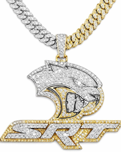 จี้เพชรโมอิสซาไนต์เกรด VVS รุ่น Hellcat Iced สุดหรู พร้อมใบรับรอง สร้อยคอสไตล์ฮิปฮอป แร็ปเปอร์ บลิงค์  ชุบทองคำขาว 925 - Product Image 1