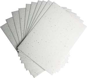 Carte de remerciement et d'anniversaire en papier grainable biodégradable, personnalisable avec logo imprimé en usine, écologique et planteable - Product Image 3