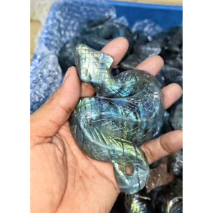 Tallas de Serpiente de Labradorita, Piedra Natural Semipreciosa, Decoración Feng Shui para el Hogar, Sanación y Meditación - Product Image 1