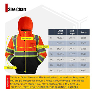 Chaqueta de Seguridad Reflectante de Alta Visibilidad para Trabajo, Chaqueta de Seguridad Invernal con Logotipo Personalizado, Chaquetas de Seguridad para la Construcción con Reflectante 3M - Product Image 6
