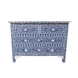 Coffre de rangement multifonctionnel de luxe en bois massif avec incrustations en os, fait main, pour salon et cuisine (vente en gros) - Product Image 6