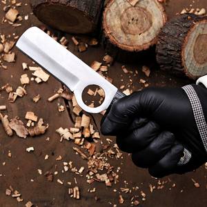 Cuchillo de camping utilitario Cowboy Bull Cutter hecho a mano, de hoja fija de acero inoxidable 12c27 de espiga completa, grado industrial, ODM Pancake - Product Image 5