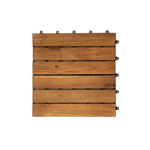 Dalles de terrasse contemporaines en bois d'acacia du Vietnam, imperméables et antidérapantes, à emboîtement, pour usage extérieur en jardin - Product Image 1