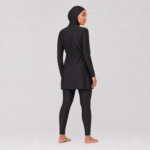 Maillot de bain islamique modeste, nouveau style, grande taille, écologique, imperméable, respirant, en Spandex/Polyester, ensemble Burkini très modeste - Product Image 4