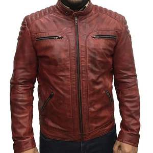 Veste en cuir de qualité supérieure pour homme, style veste d'hiver, en cuir véritable, en vente en ligne à bas prix - Product Image 1