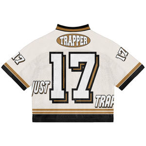 Latest Fashion Ribbed Neckline Football Jersey Boxy Fit Athletic Mesh Soccer Jersey for Men 2026 - Product Image 6