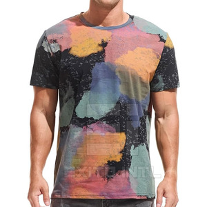 เสื้อยืดผู้ชาย ผ้าผสมไนลอนและคอตตอน ลายพิมพ์เรียบหรือลายแบบ OEM/ODM ออกแบบตามสั่ง ราคาโรงงาน สำหรับฤดูร้อน - Product Image 2