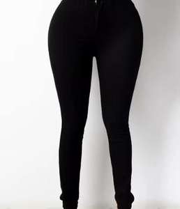 กางเกงยีนส์ทรงขาบานสไตล์อเมริกันวินเทจสำหรับผู้ชาย แต่งดีเทลขาดๆ พร้อมโลโก้ที่เอว สไตล์สตรีทแวร์ สีพื้นแบบฟอก - Product Image 3