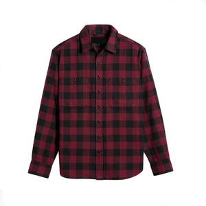 Chemises en flanelle à carreaux en mélange de coton épais teint en fil avec poignets boutonnés, disponibles dans toutes les couleurs et tailles, chemise en flanelle personnalisée - Product Image 1