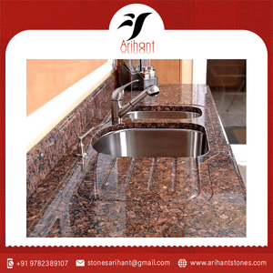 Dalles de granit brun clair de haute qualité, design moderne, pierre naturelle polie pour sols de villas, vente en gros - Product Image 6