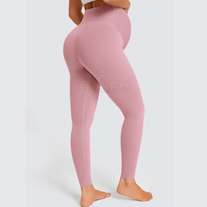 Legging de maternité haut de gamme en tissu doux, taille haute et longueur intégrale, pour un port décontracté et un confort quotidien - Product Image 4