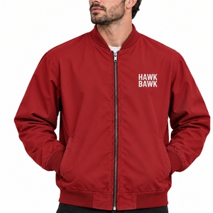 Blouson bomber pour homme avec fermeture éclair intégrale, col côtelé, poignets côtelés, ourlet côtelé, poches latérales et style décontracté moderne. - Product Image 1