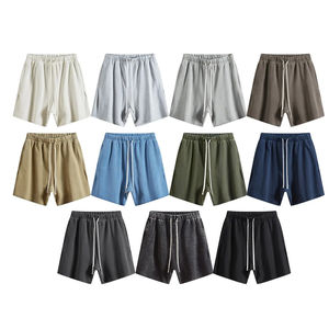 Pantalones Cortos Deportivos para Hombre de Alta Calidad, 100% Algodón, con Logotipo Personalizado, Lavado Ácido, Estilo Casual, Diseño Sólido, Peso Pesado, Los Mejores Shorts - Product Image 1