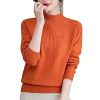 Cardigans décontractés pour femmes de qualité supérieure, tricotés amples en 100 % cachemire respirant, col roulé brodé, collection automne-hiver