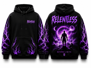 Sudadera con Capucha Personalizada con Gráfico de Galaxia Púrpura, Sudadera Holgada de Estilo Urbano, Unisex, OEM, ODM - Product Image 3