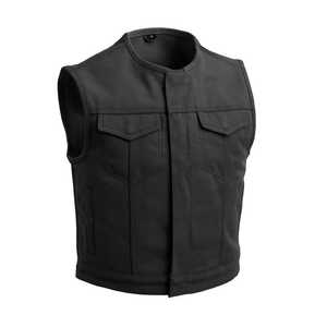 Gilet en toile pour motard homme Lowside noir - Product Image 1