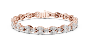 14Kt <b>Gold</b> Pear Marquise Diamond Bracelet 54 Stones 9.029Ct High Jewelry Luxury Designer Statement Bridal Party Wear Luxe - Product Image 5