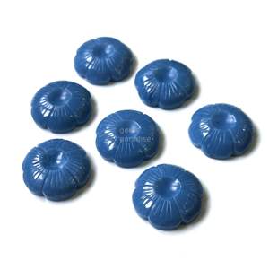 Piedra Preciosa de Ópalo Azul Natural en Forma de Flor, Flor Tallada en Piedra Preciosa, Colgante de Flor de Cristal, Tallados de Flor de Ópalo de 25MM, Joyería - Product Image 1