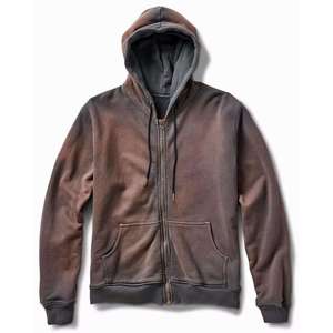 Sudadera con capucha y cremallera para mujer, personalizada por el fabricante, con lavado ácido, diseño estampado desgastado, estilo urbano, térmica, vintage personalizada - Product Image 1