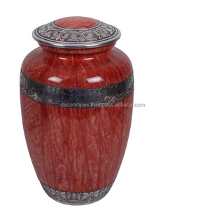 Urne funéraire en métal fini vert pour cendres humaines Urne décorative en métal pour applications adultes Urne funéraire - Product Image 3