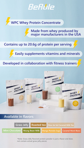 BeRule poudre de protéine de lactosérum à saveur de lait de haricot mungo 1KG collation de haute qualité faible en gras avec 20g de protéines par portion pour la santé quotidienne - Product Image 3