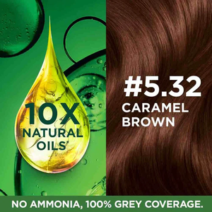 Crème colorante pour cheveux brun caramel, formule riche en pigments, offre une couverture uniforme et une texture douce et chaude. - Product Image 4