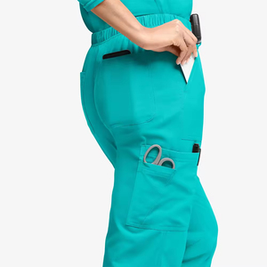 Pantalon de travail médical 100 % haute qualité avec logo personnalisé, pantalon de jogging multi-poches pour uniforme d'hôpital, pantalon de travail pour infirmières - Product Image 3