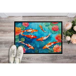 Koi Fish <b>Doormat</b> Non-Slip <b>Washable</b> Low Pile 24H X 36W Indoor Outdoor Entryway Rug for Front Door - Product Image 2
