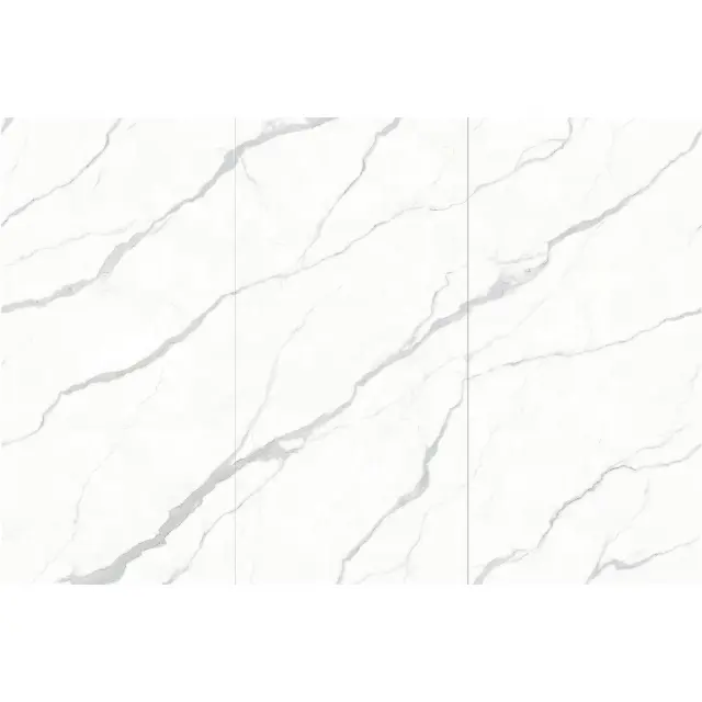 Artificial stone sintered stone Italian Snowflake 1200*2400*9 white marble for cladding and flooring factory price