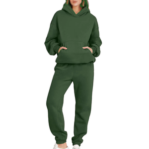 Ensemble de survêtement unisexe 2 pièces personnalisé avec logo, pantalon long décontracté à capuche pour l'hiver, idéal pour la maternité et le fitness, anti-bactérien - Product Image 5