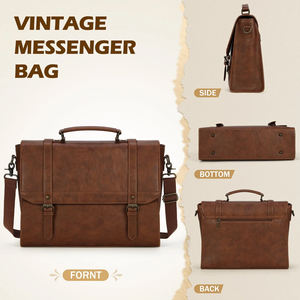 Bolsa de Cuero para Portátil y Documentos, de Alta Calidad, para Negocios, MOQ Bajo, en Oferta - Product Image 3