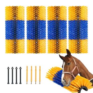 Juego de 4 cepillos rascadores para ganado, producto para el cuidado de caballos con 8 tornillos, rascador para vacas de 20 x 7.5 pulgadas para aliviar la picazón en la espalda, fácil de limpiar - Product Image 3