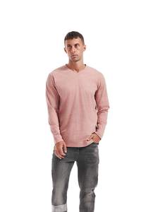 Mens V Neck T Shirts 100% Cotton <b>Long</b> Sleeve Quick Dry Best Design Casual Premium Customized OEM Breathable - Product Image 4