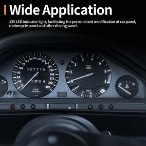 12V <b>LED</b> Indicator <b>Light</b> 12mm Waterproof Metal With <b>Wire</b> Lead For Car Motorcycle Panel Modification - Product Image 2